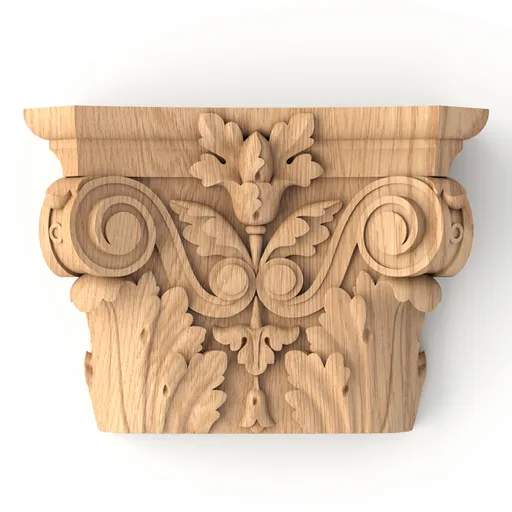 KL-014.02 Corinthian capitel for fluted pilaster oak